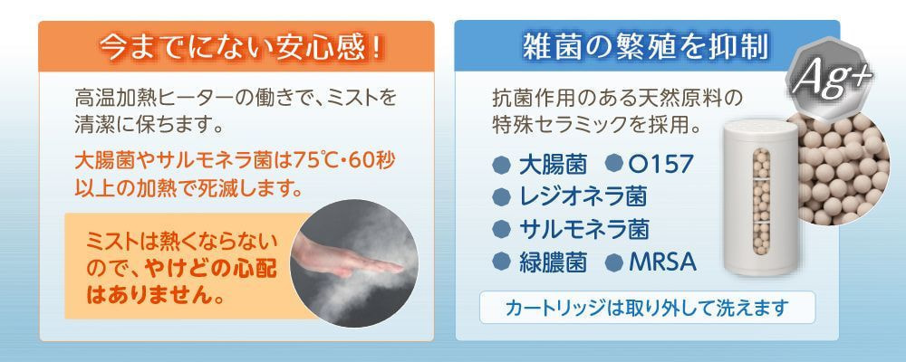 今までにない安心感！雑菌の繁殖を抑制