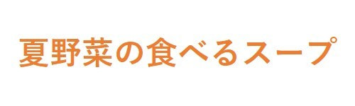 夏野菜の食べるスープ