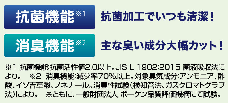 抗菌・消臭機能