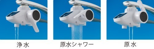 浄水・原水シャワー・原水の切替